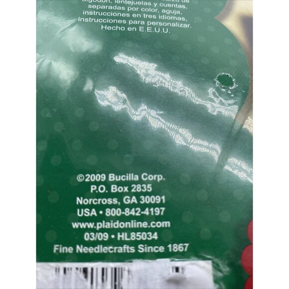 Plaid Bucilla Candy Cane Felt Stocking Maria Stanziani Christmas Craft Kit 85034 - Picture 7 of 9